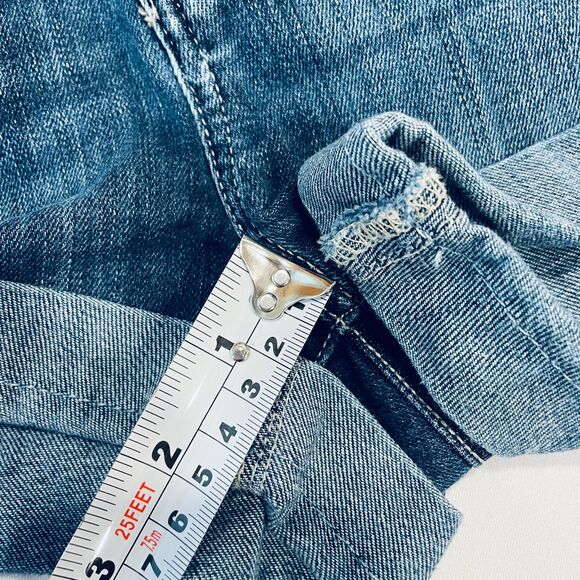 ~ PAIGE 28 Jean Shorts** Jimmy Jimmy Rolled Hem Zip Button Pockets Mid-Rise - Picture 12 of 16